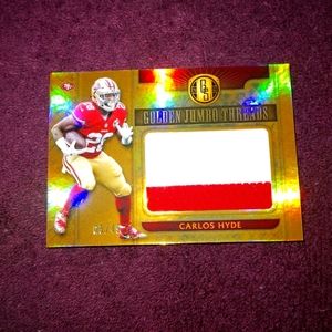 2017 PANINI - GOLD STANDARD  CARLOS HYDE PATCH CARD #05/49